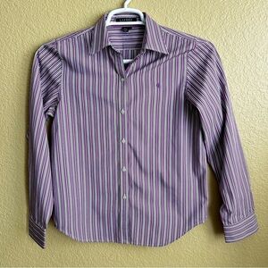 Lauren Ralph Lauren Striped Long Sleeve Button Down Shirt